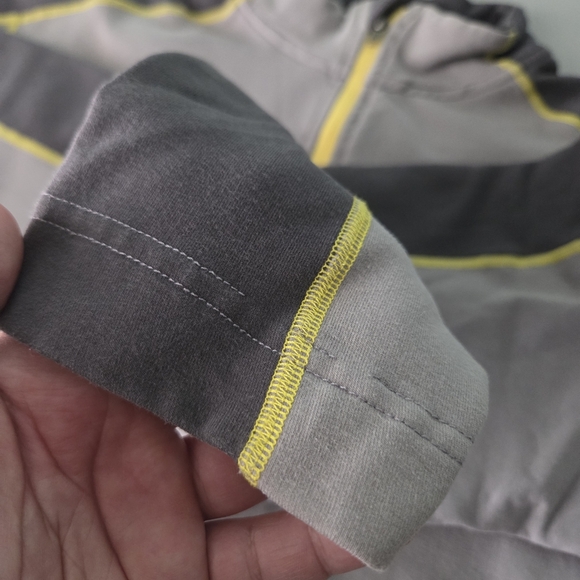 Patagonia Men's XL Gray Yellow Full Zip Organic Cotton Spandex Track Jacket - Picture 6 of 9